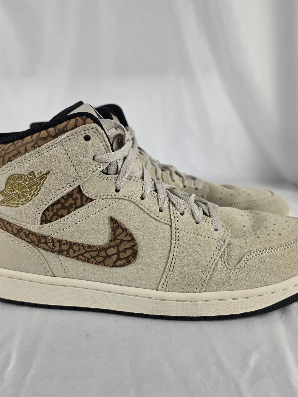 Nike Air Jordan 1 Mid SE Elephant Light Orewood DZ4129-102 Men's Size 10
